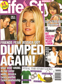 Illustration for article titled This Week In Tabloids: Jessica Is Dumped; Nicole's In Tears & It's Lindsay's Fault
